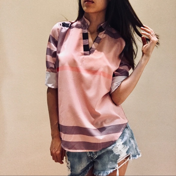 Tops - Brand new plaid shirt price firm